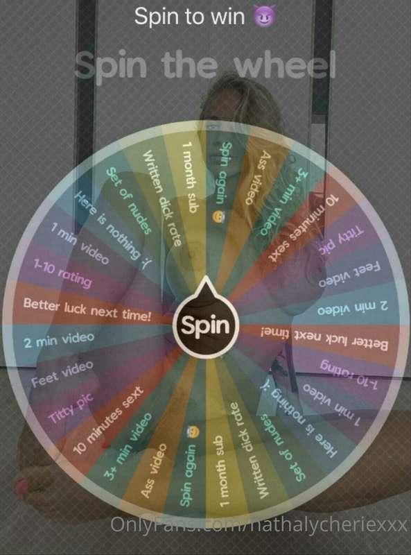SPIN THE WHEEL! 😈 Send me 15$ and I’ll spin it for you, reco..