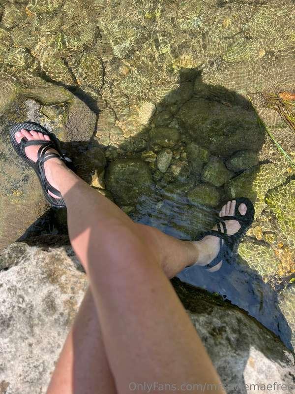 River feet, natural nails, I love being outside in nature.