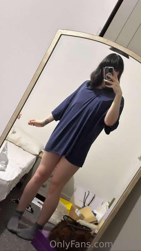 I love wearing big T-shirts to bed because they make my lil ..