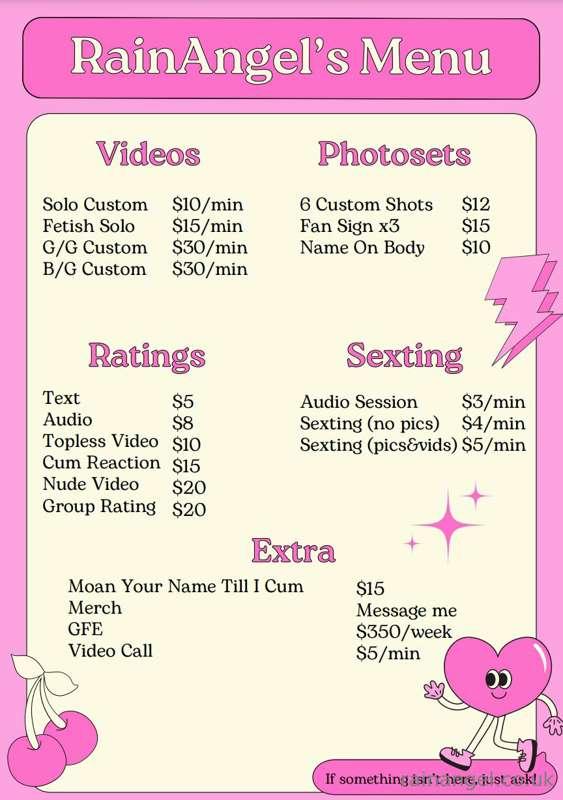 ***New & Updated Tip Menu!***

(ෆ˙ᵕ˙ෆ)♡

⭐️ Please message m..
