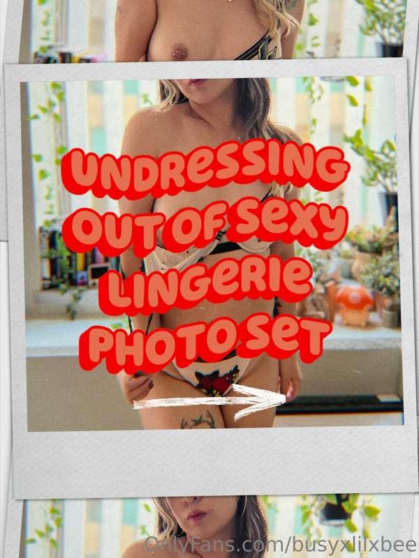 Just a photoshoot of me undressing out of some sexy lingerie..