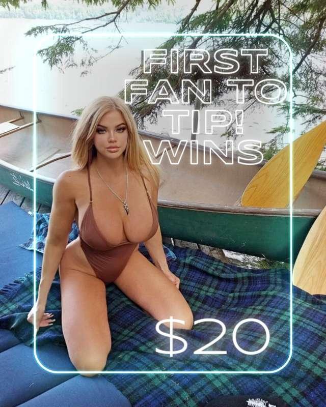 The First fan to tip will get the ultimate bundle to make su..