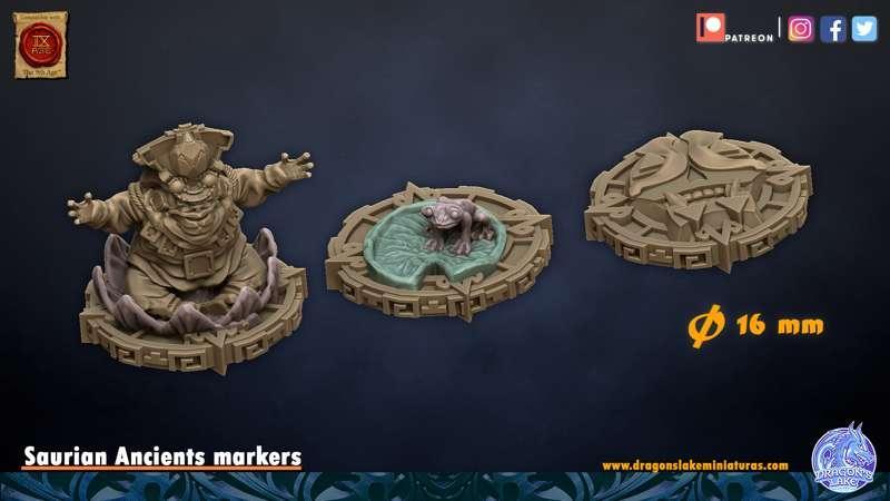 Saurian Ancients markers - Preview