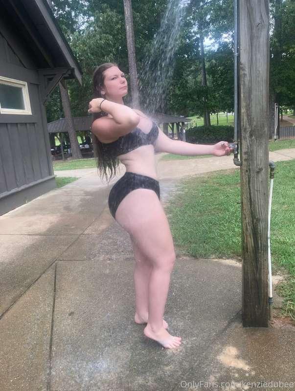 Outside showers 😍 wanna see more of me ?