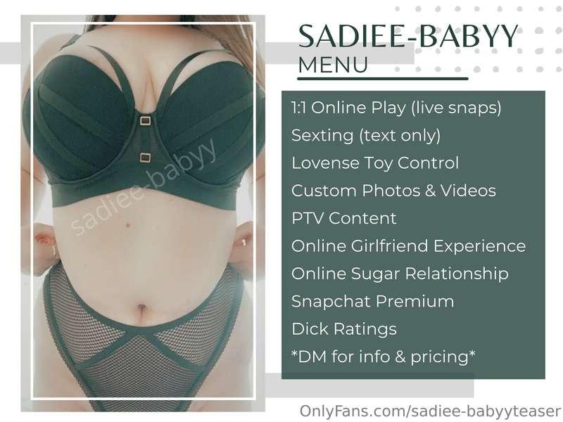 Message for menu details & pricing