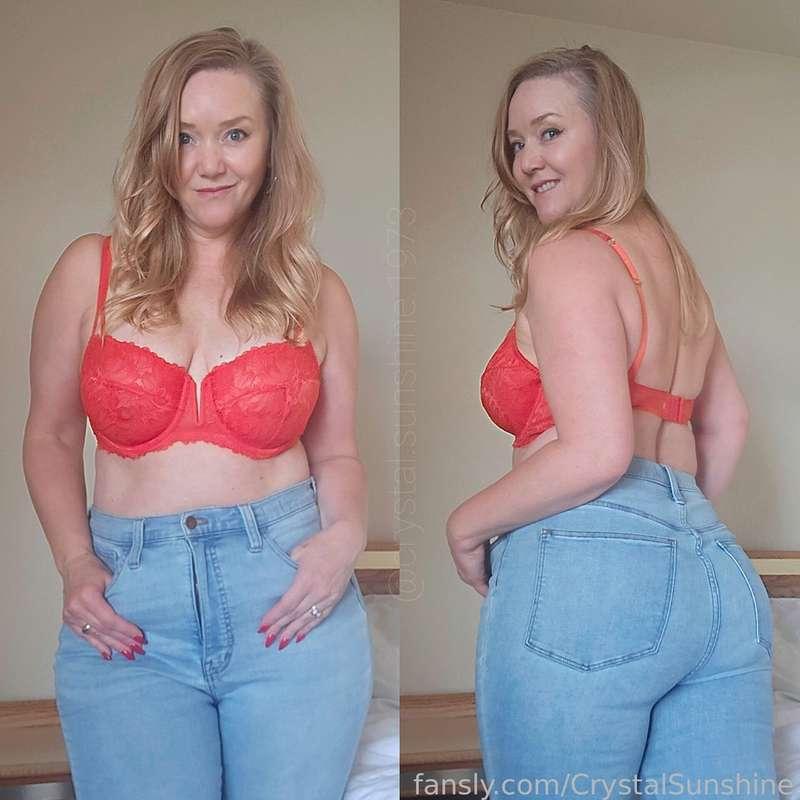 Rocking my favorite jeans and feeling fabulous! 🍑✨ Loving how good the booty looks in these! 
#FYP #fansly #curvy #Milf #lingerie #blonde #mombody #bodypositivity #maturewoman #stepmom #olderwoman #gilf #naughty #thicc #thickthighs #thick #confident #mommy #PAWG #booty #ass #boobs #hotmom #chubby #bbw #plussize 