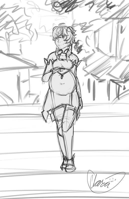(Sketch) Ganyu out on the town~