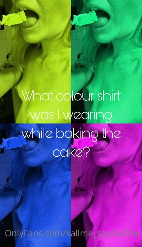 Trivia Saturday! 🥳

What color was my shirt I had on/part on..