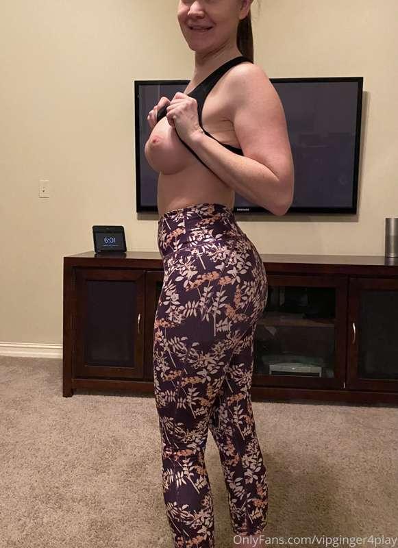 Little post workout cool down and some titties for this Tues..