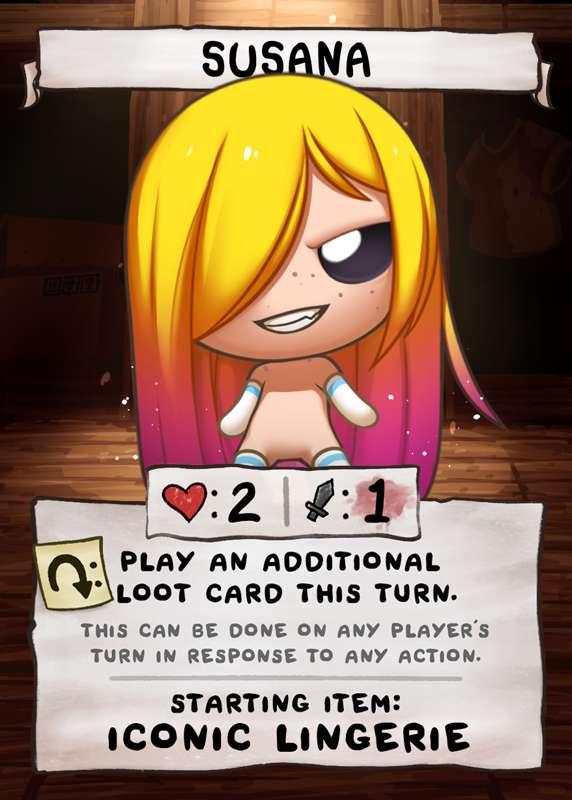 Illustration- Suz in the style of TBOI Four Souls