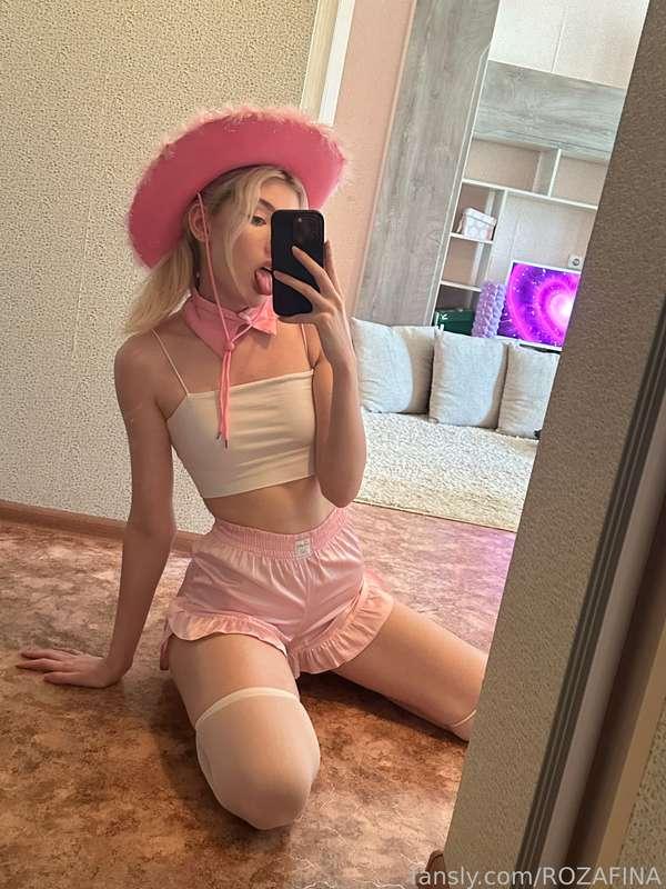 #barbie #cowgirl #stockings #blonde 