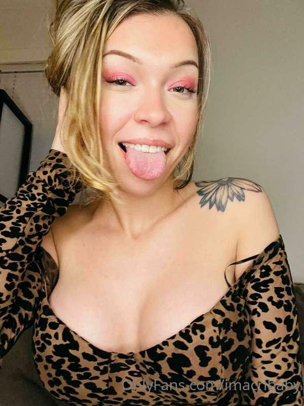 tongue out ready for your load 😜
