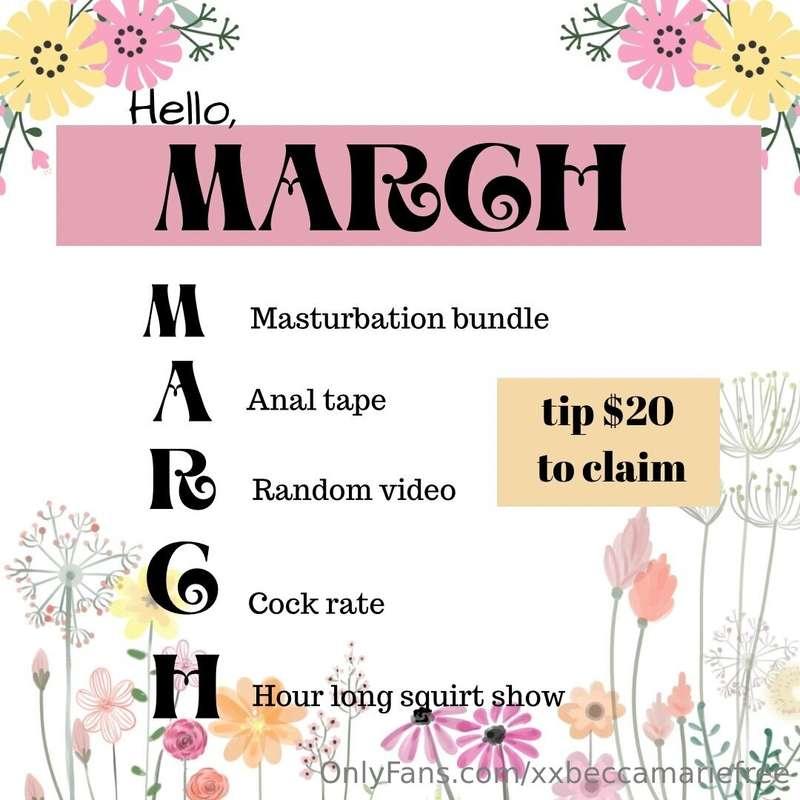 Hello March 💐

Tip this post 20$ to claim this mega deal😝