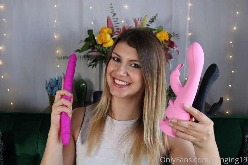Did you see these giant new toys?! Which one should I fuck m..