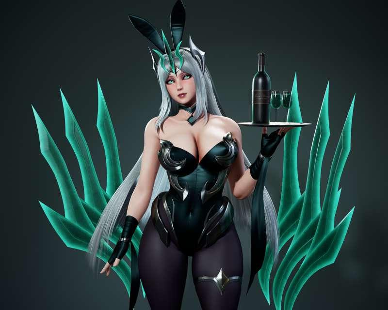 Battle Bunny Irelia - All four color variations , wrapping up the project!