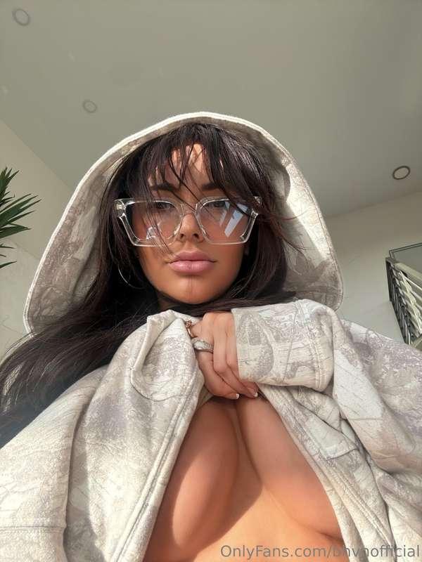 Just a hoodie… and nothing underneath 😏
