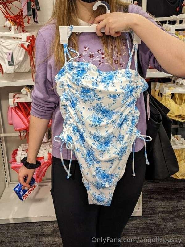 Do you wanna see more of my body in this tight swimsuit?