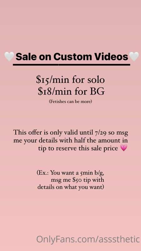 **Custom Video Sale💖💖**

If you’ve ever wanted to get a cust..
