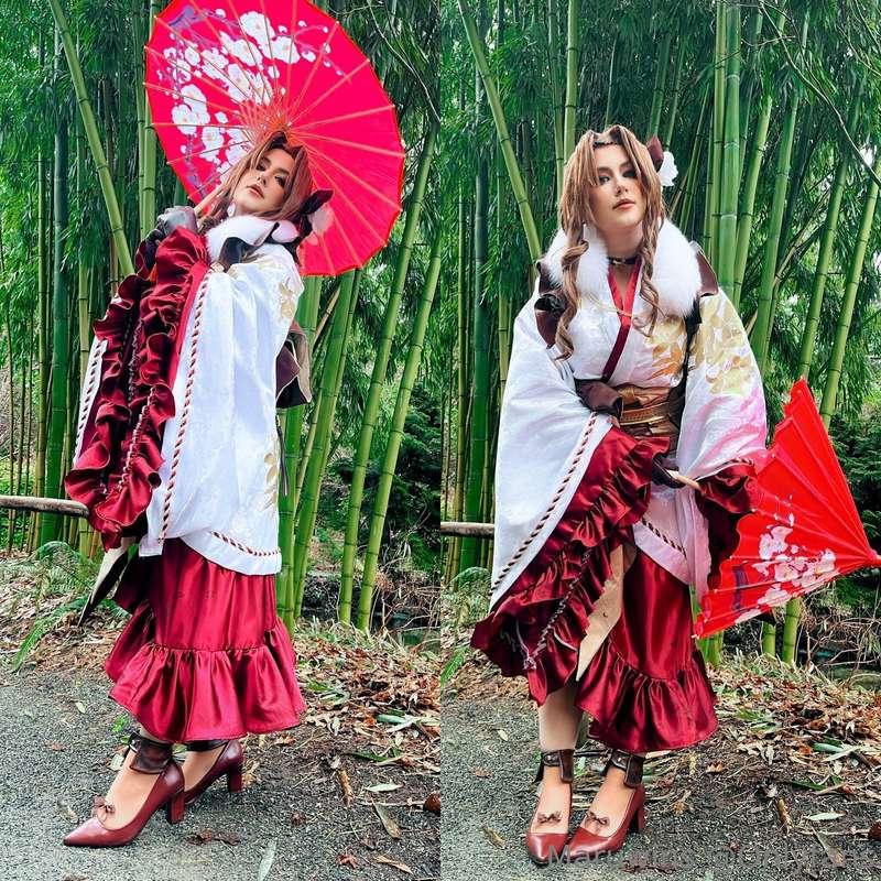 Kimono Aerith ❤️Not 100% happy with how this one turned out,..