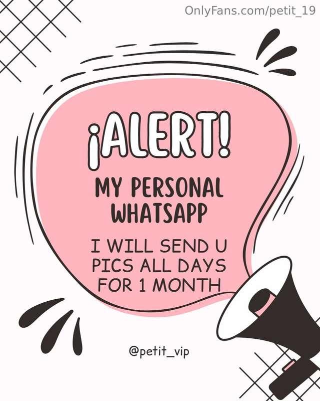 My personal WhatsApp!You'll be able to see my daily stories,..