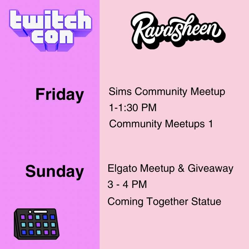 Twitchcon Schedule & Fixes