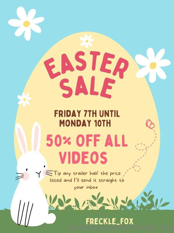 Easter Sale from this Friday (7th) until Monday (10th) 🐰💕

A..