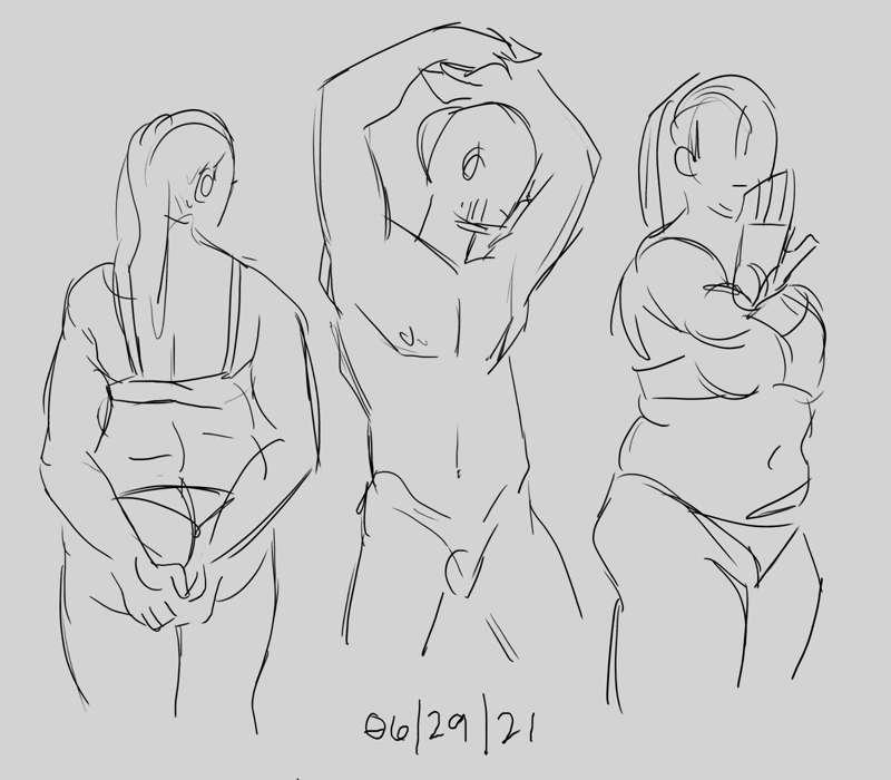 Life drawing warmups
