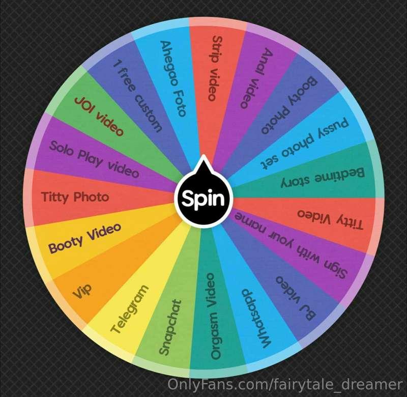 Speen the wheel ! Spin v2.0😂. I have amazing things for you ..