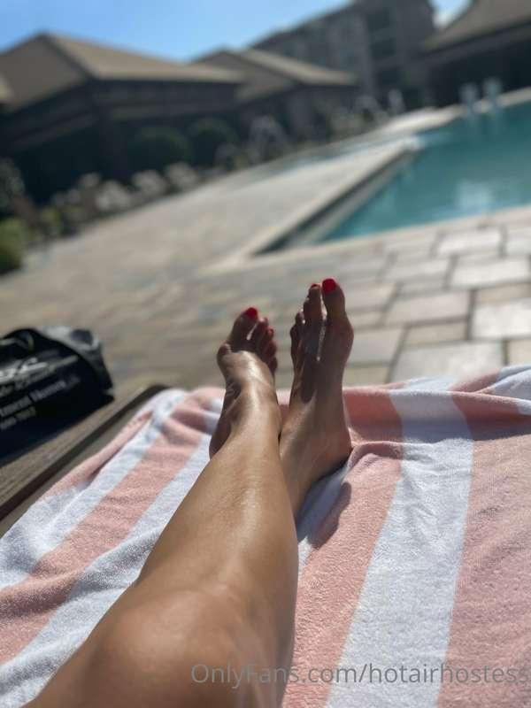 Me feet and I were very happy to see the sun and feel it’s w..