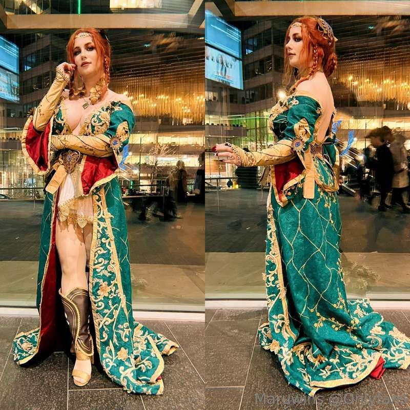 My Triss Merigold cosplay from yesterday! I was so busy haha..
