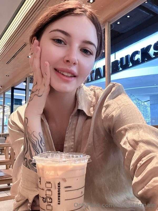 Just me, an iced latte, and a little too much energy for 9am..