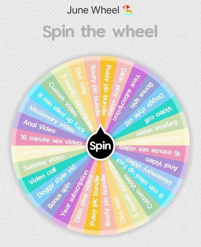 June Spin The Wheel 🏖 
-1 spin for $15.00
-3 spins for $30.0..