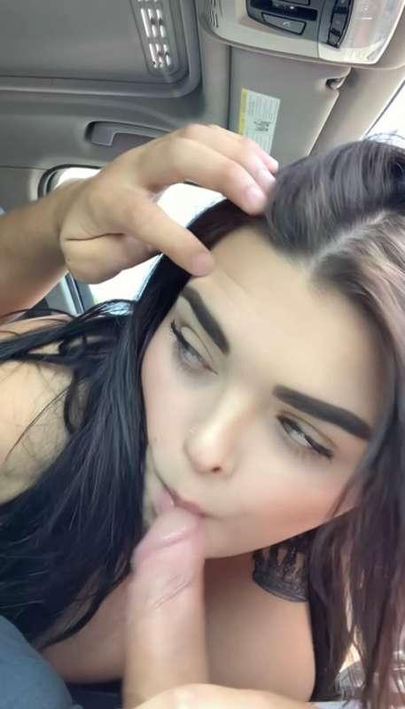 I like when his friend moves my hair out of the way while I ..