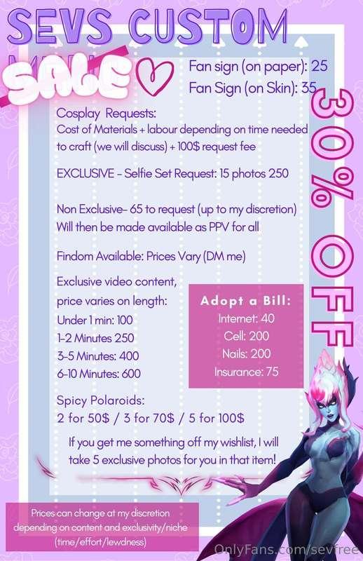 Head over to @sevpremium if you want to request any customs ..