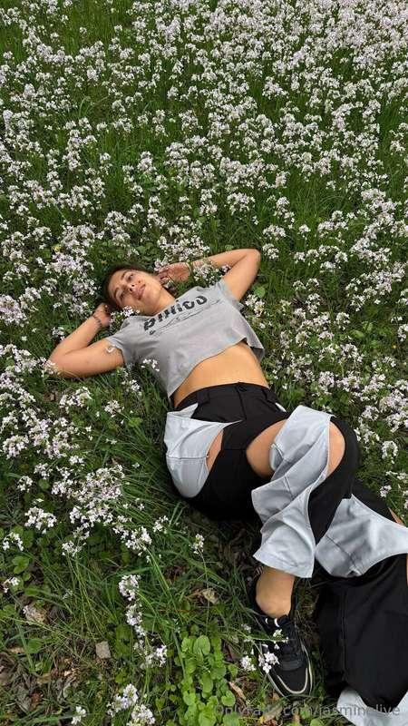 I was lying on the grass, looking up at the sky. Everything ..