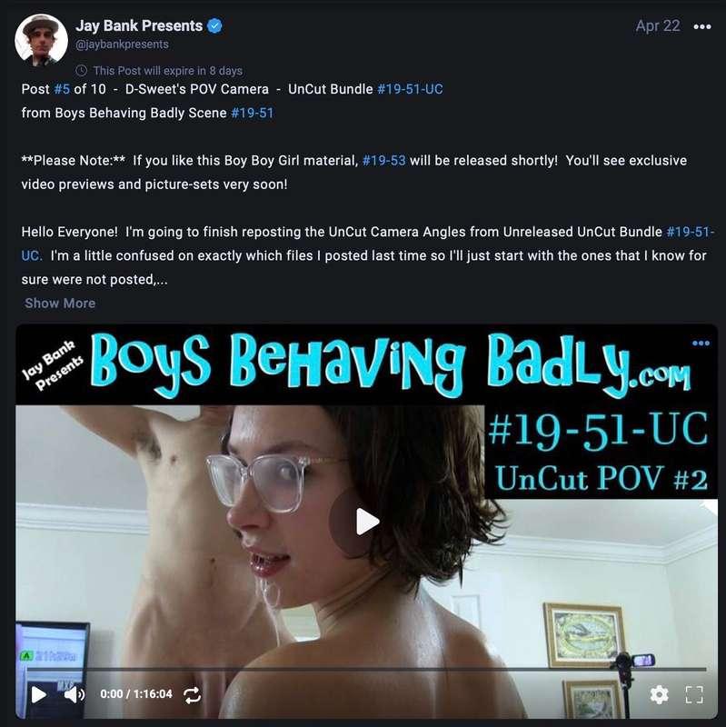 EXPIRING THIS WEEK!   Second Set of UnCut Bundle #19-51-UC posts...

Last chance to watch them 100% FREE!  

#5- POV #2 Camera -  https://fansly.com/post/638676155586584576

#6- Top Left Camera -  https://fansly.com/post/639401213497974784

#7-  Corner Right Camera -  https://fansly.com/post/640126322164641792