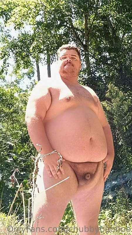 Naked in the woods