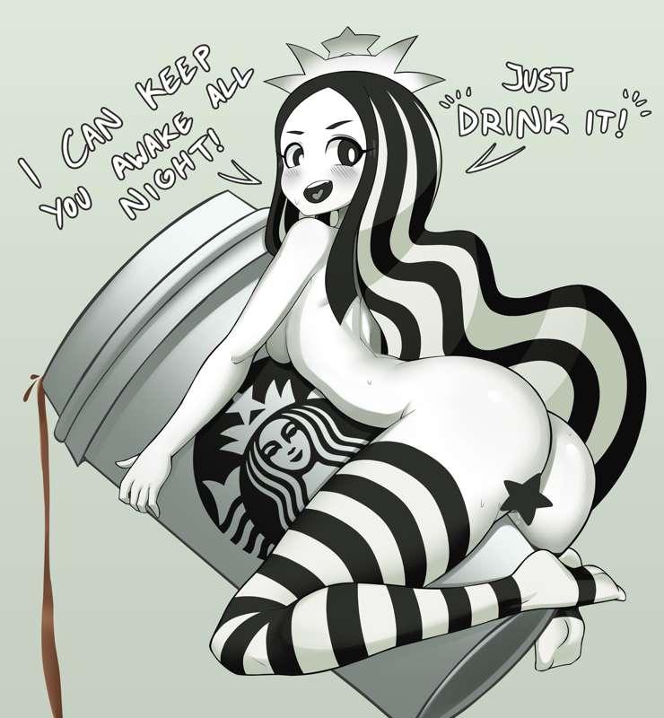 NSFW Illustration- Starbucks-chan