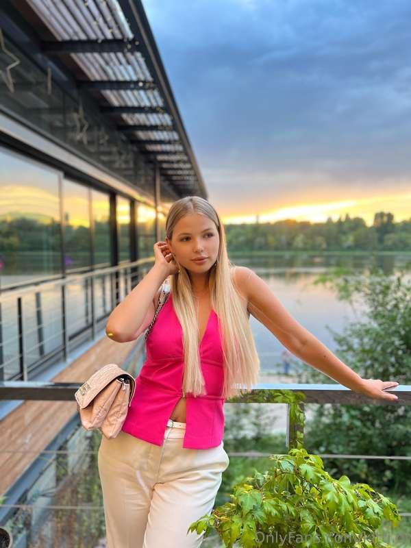against a beautiful sunset ✨