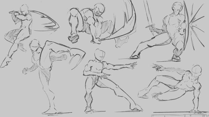 Action poses!