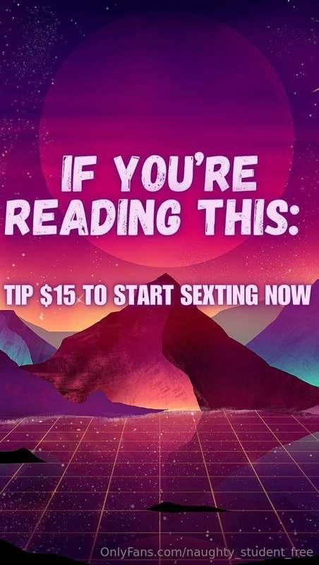 # IF YOU’RE READING THIS… ***TIP $15 TO START SEXTING NOW 🤩 ..