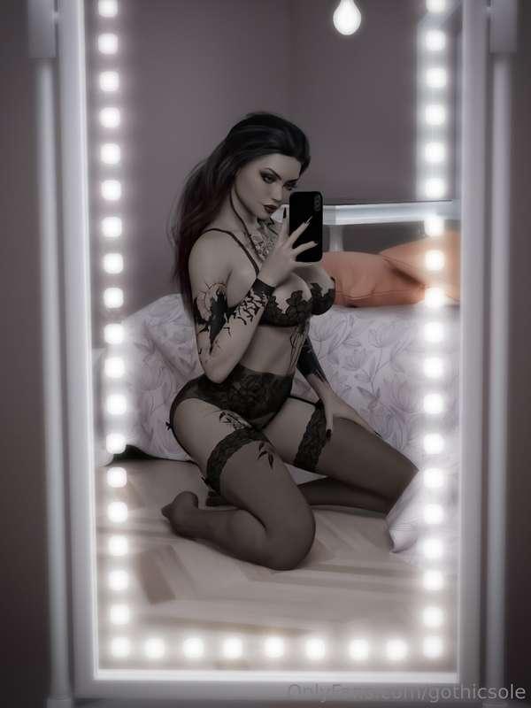 Feeling fierce with a fresh hairdo and some killer lingerie!..