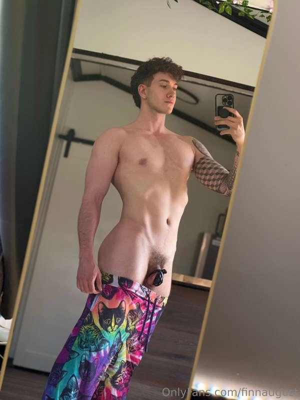 Pants halfway down, self-control all the way gone.
