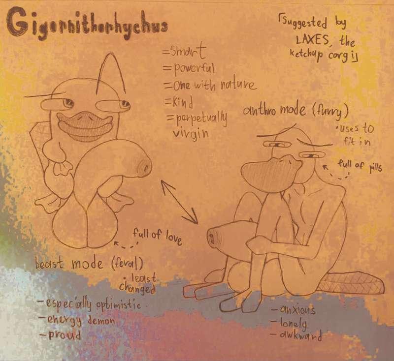 New altersona, a (more or less official) fursona ((uncolored))