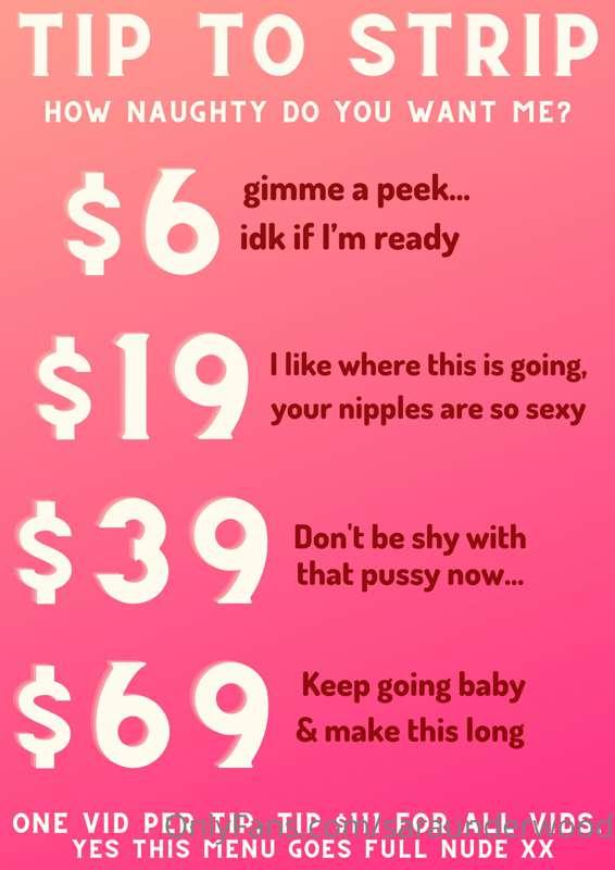 Let's play...Tip to Strip! Pick your level of naughtiness 😏