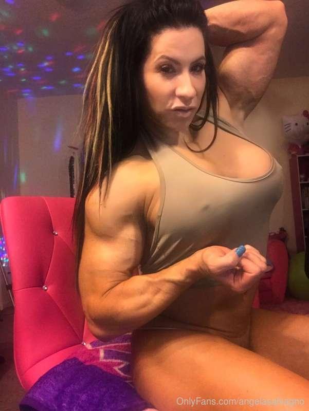 I am definitely getting bigger. My arms and shoulders have g..