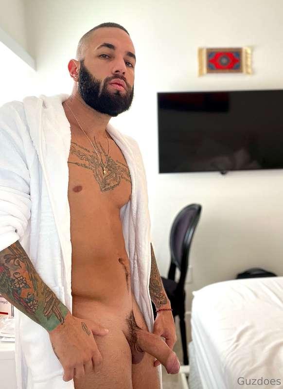 You find me in the room… I open up my robe and signal you to..