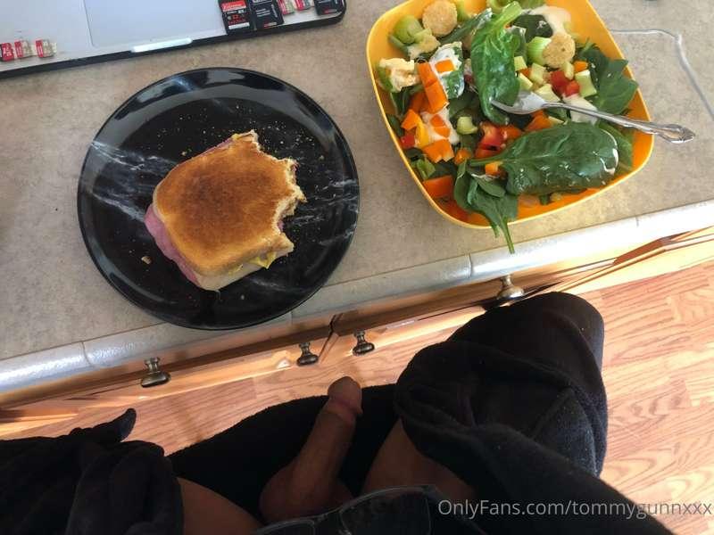Just eatin a nice lunch this afternoon.