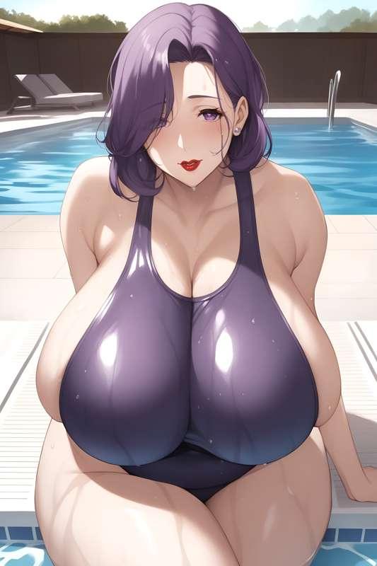 Saeko learning to swim 