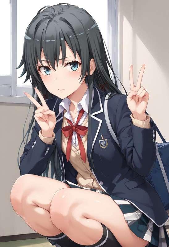 【雪乃&結衣】やはり理事長に選ばれた女性だけが健康診断でオ〇ンコ検査があるのは間違っている。　34枚(zip, pdf有り)